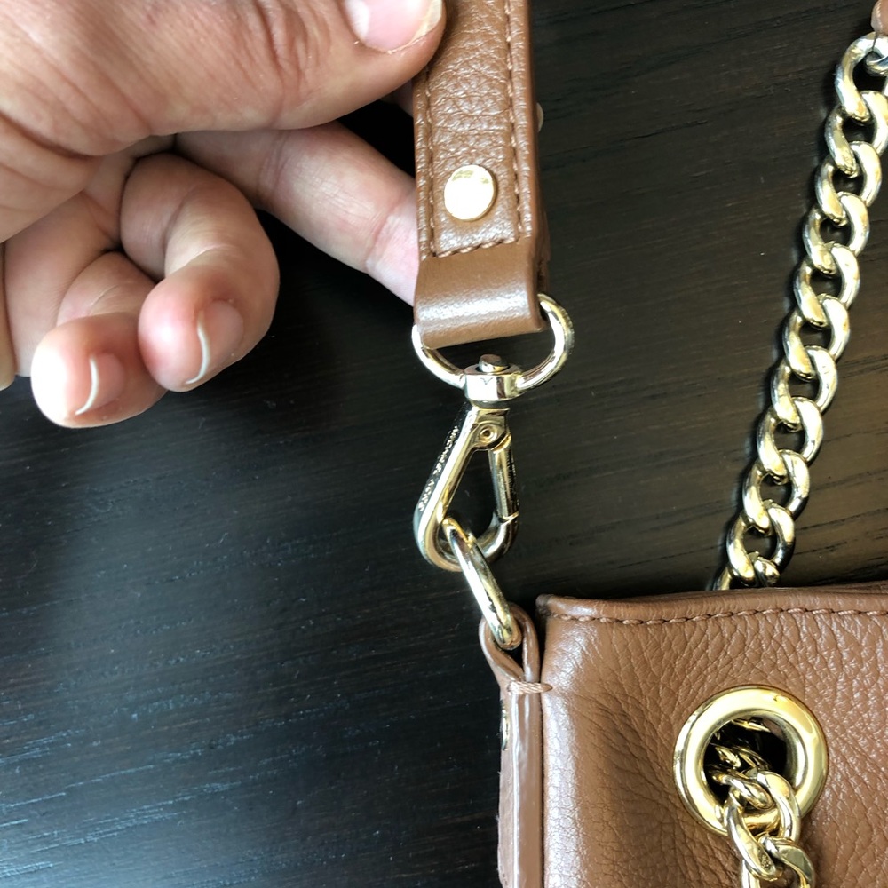 Michael Kors Brown Purse with Gold details - Picture 2 of 8